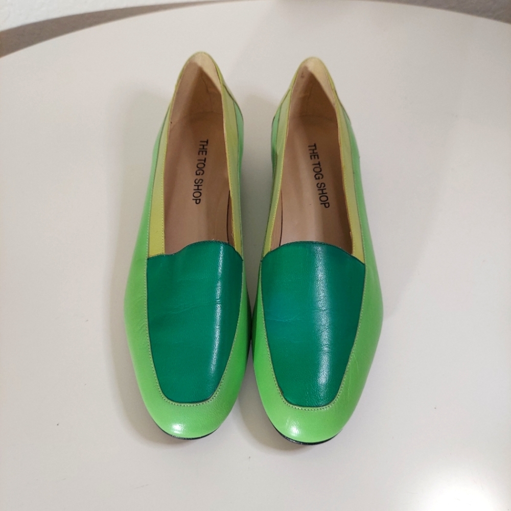 The Tog Shop Multi Toned Green Loafers Women's Size 7.5 M - Picture 4 of 12